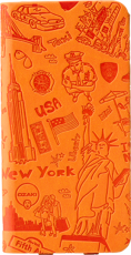 Чехол (флип-кейс) Ozaki OC585NY O!coat Travel leather folio case with pocket for iPhone 6 Plus New York