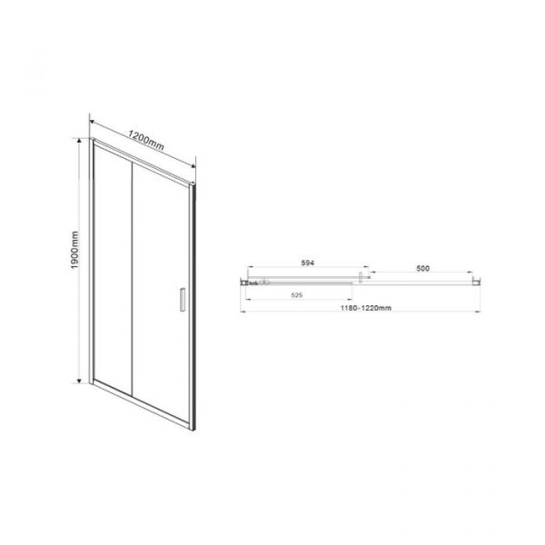 Душевая дверь в нишу Vincea Garda VDS-1G120CH