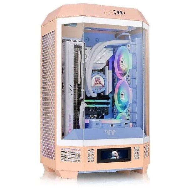 Корпус Thermaltake The Tower 300 PEACH Fuzz Micro-Tower розовый [ca-1y4-00s]