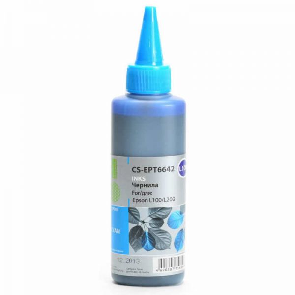 Тонер для картриджа Epson L100 (100мл) Cyan CS-EPT6642 (Cactus)